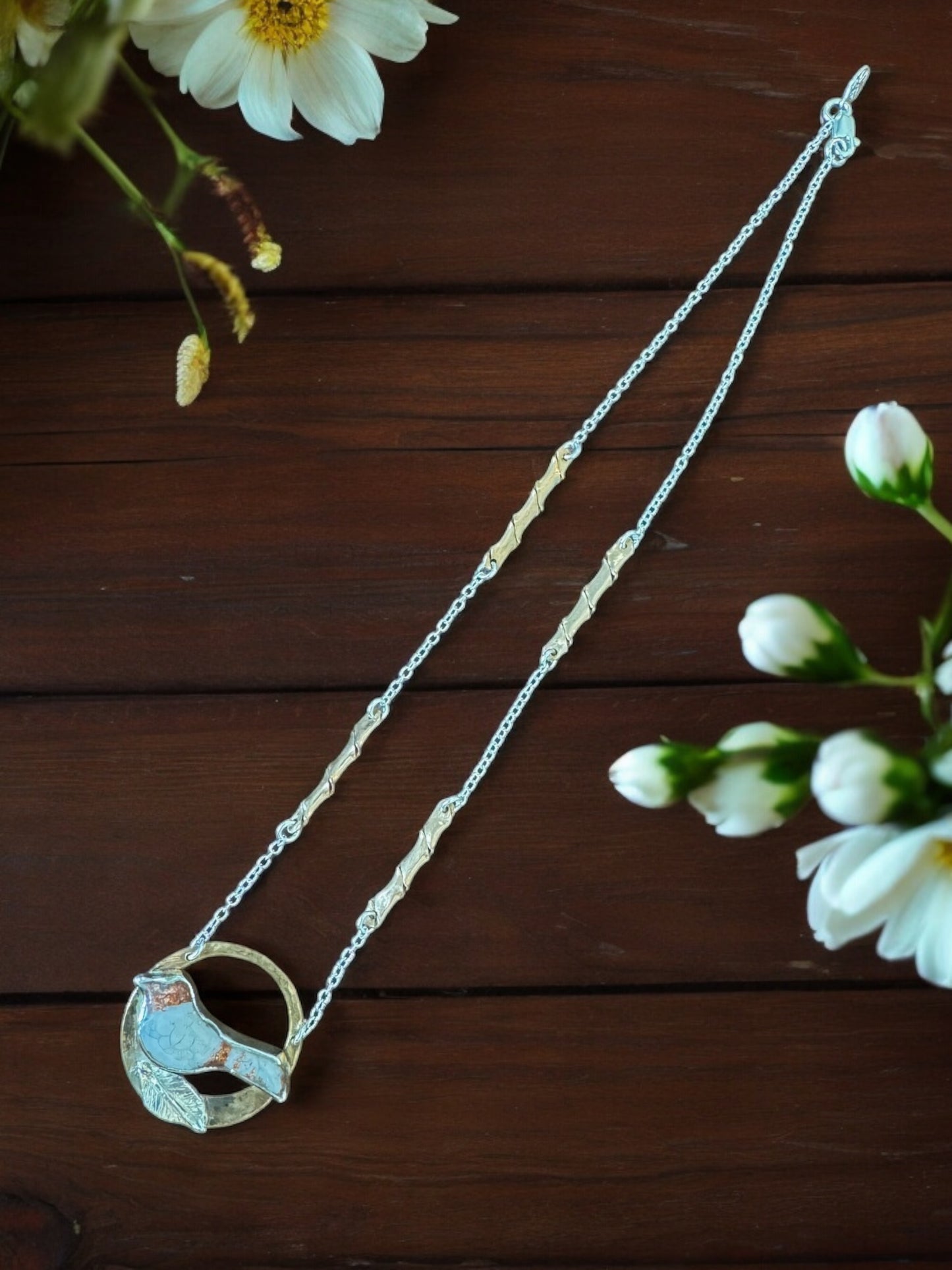 Reclaimed Porcelain Bird Necklace