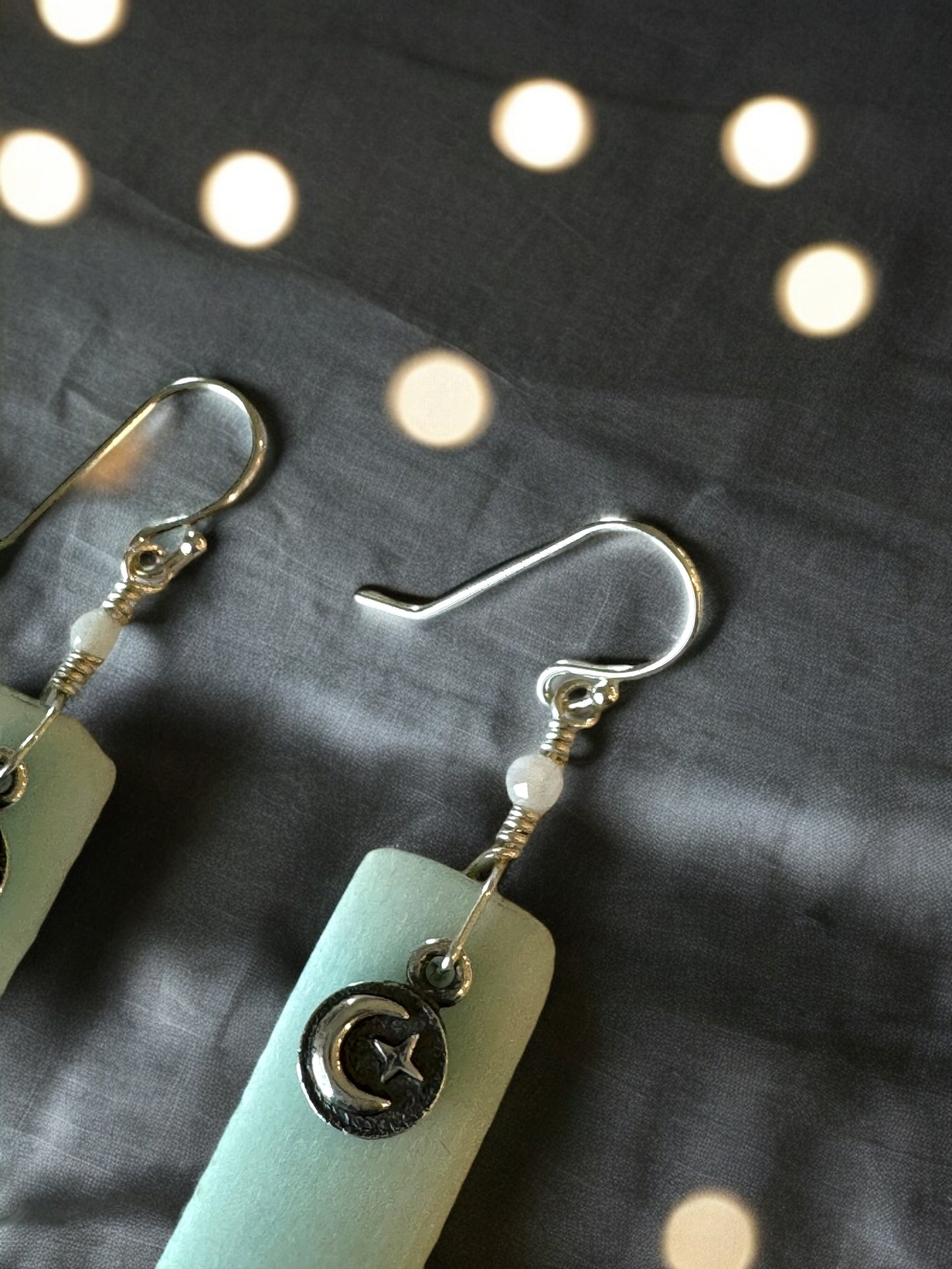 Celestial Amazonite Bar Earrings