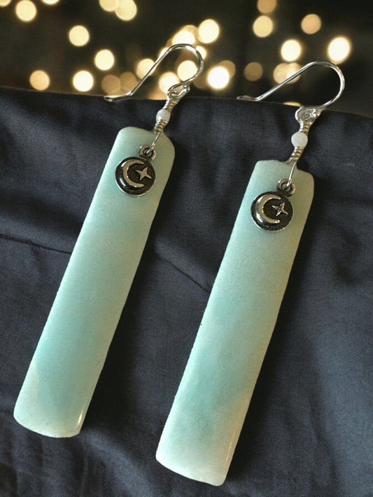 Celestial Amazonite Bar Earrings