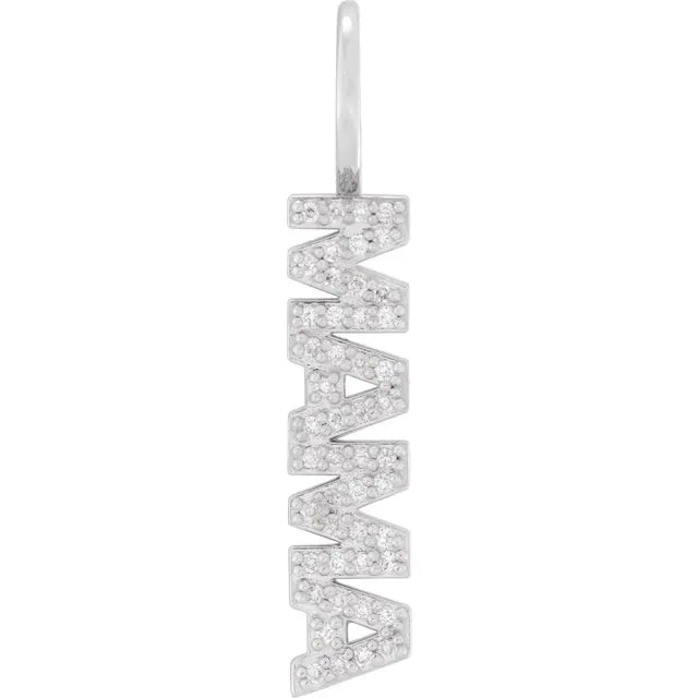 Mama Diamond and Sterling Silver Pendant
