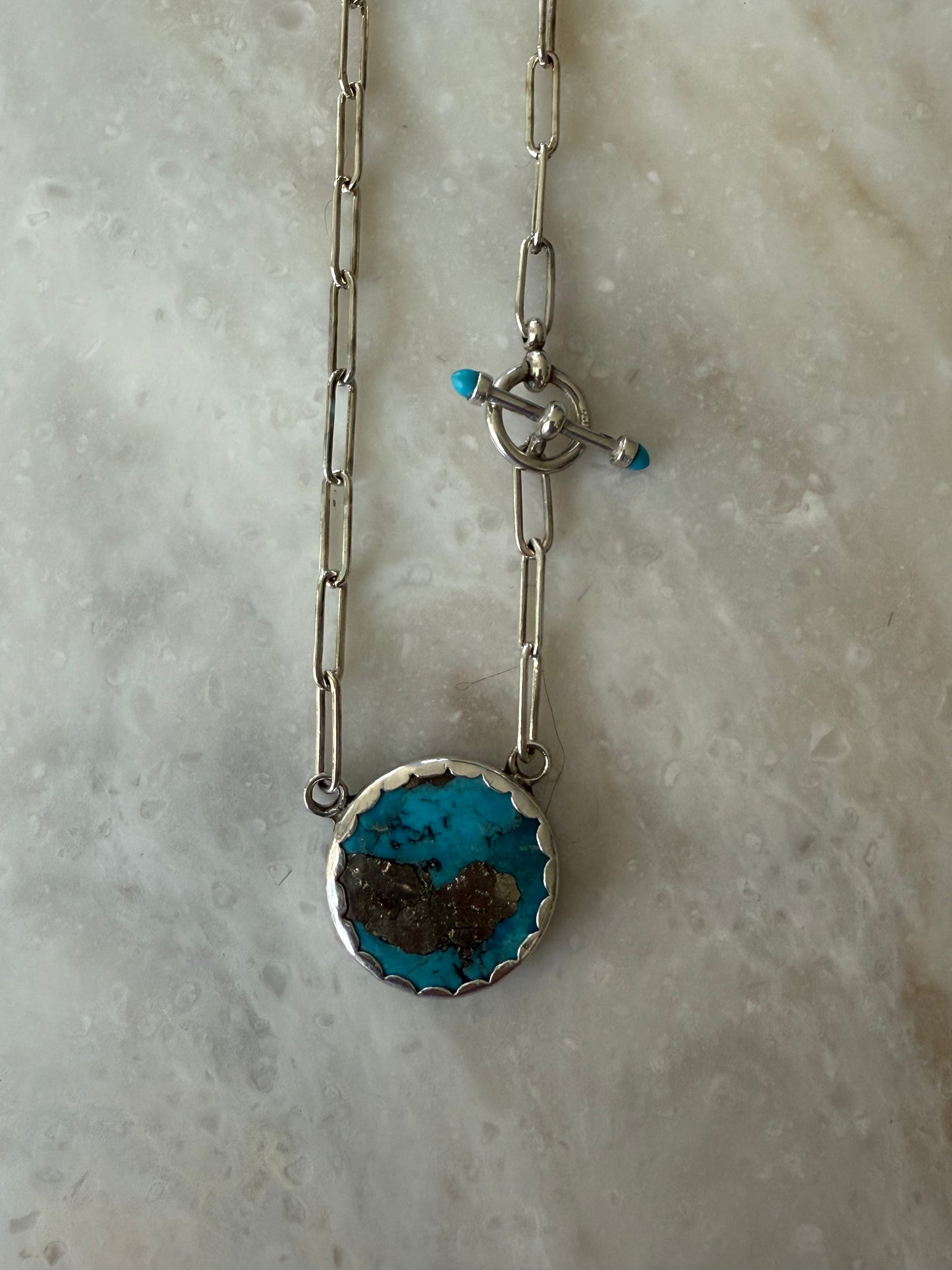 Turquoise Reversible Bird Necklace