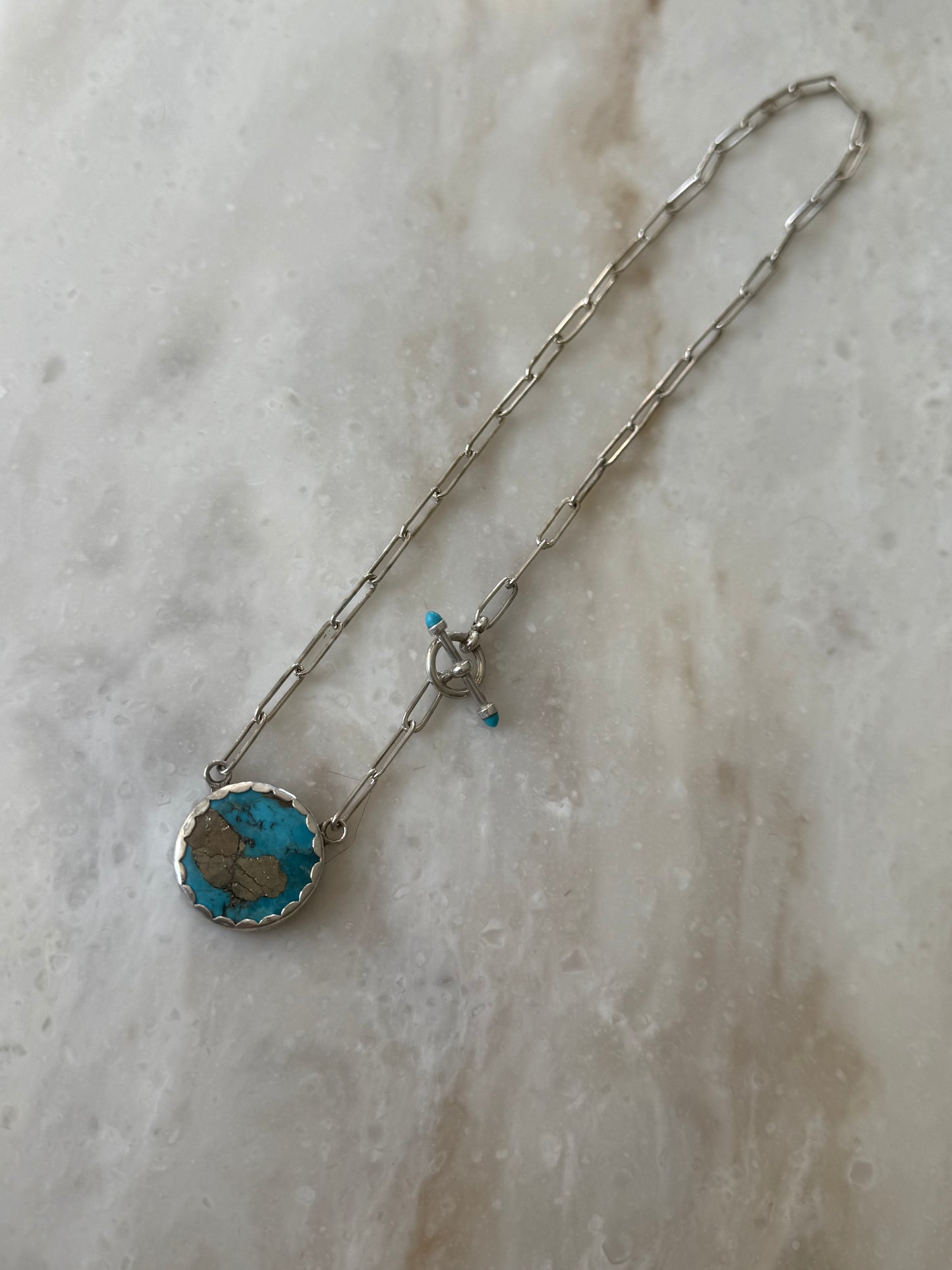 Turquoise Reversible Bird Necklace
