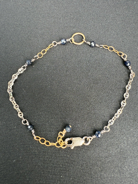 Sapphire and GF Bracelet