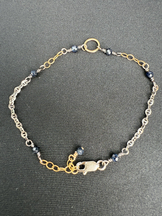 Sapphire and GF Bracelet