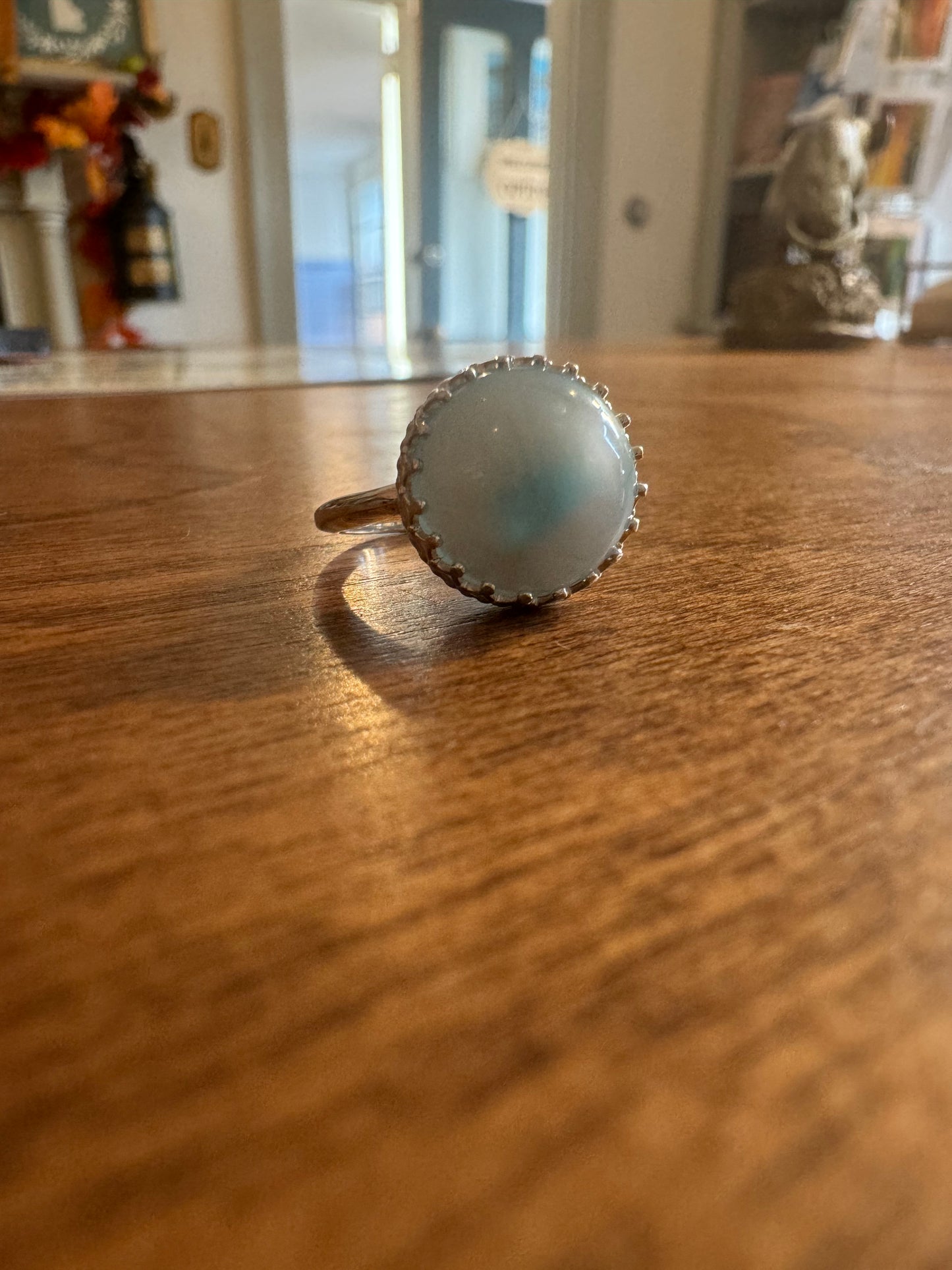 Larimar Crown Ring