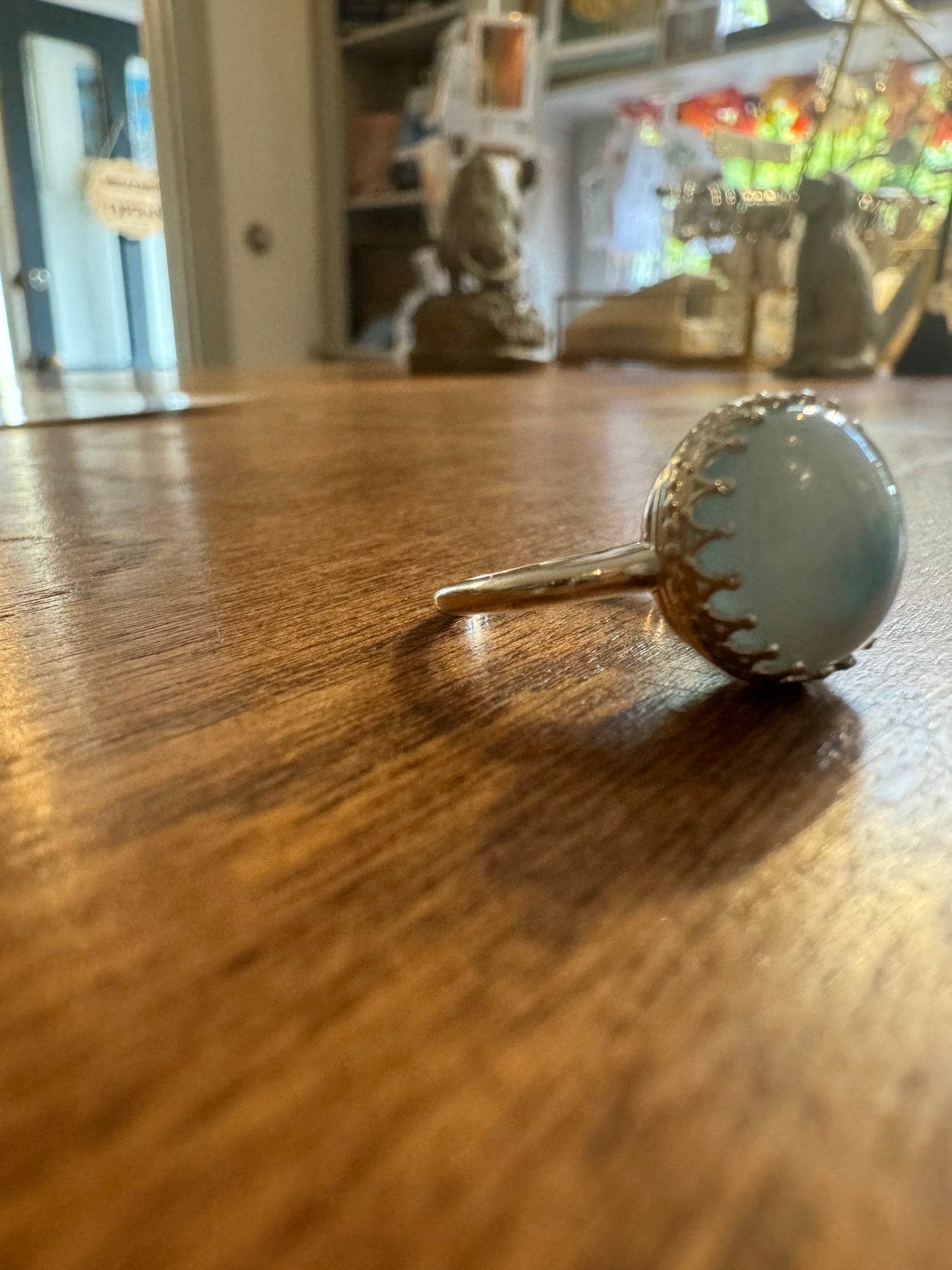 Larimar Crown Ring