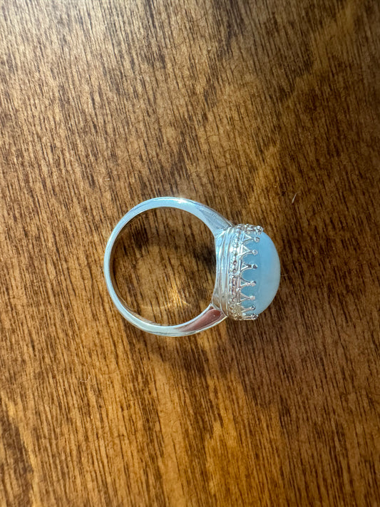 Larimar Crown Ring