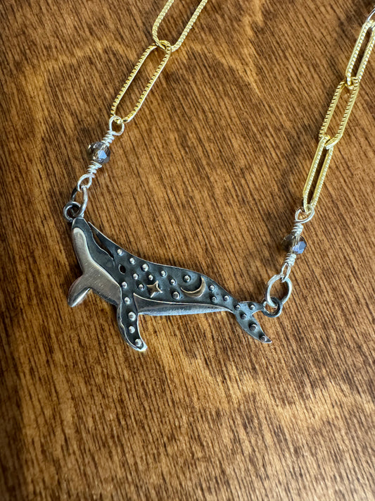 Celestial Whale Festoon Necklace