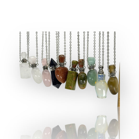 Semi Precious Stone Bottle Necklace