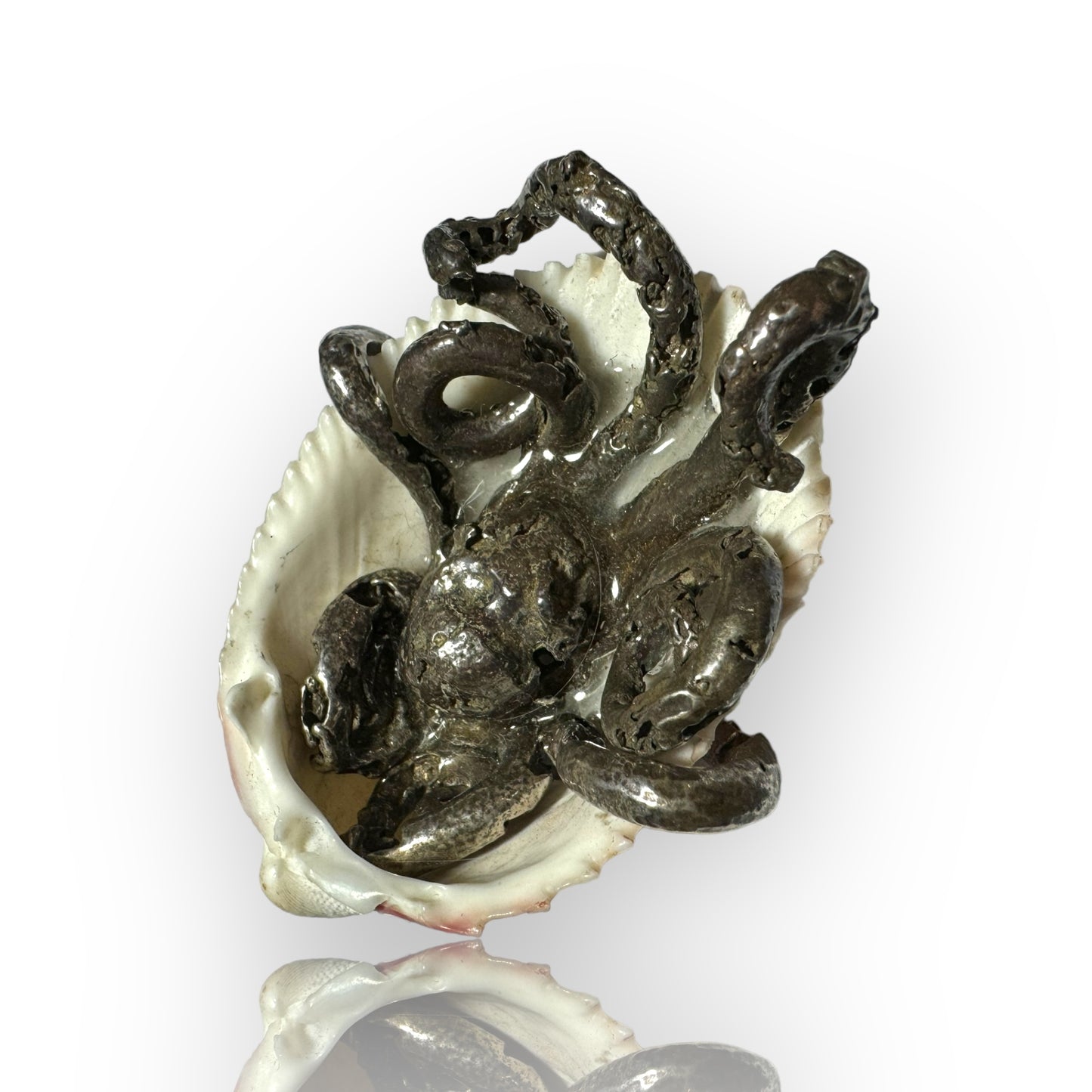 Sterling Silver Cast Octopus
