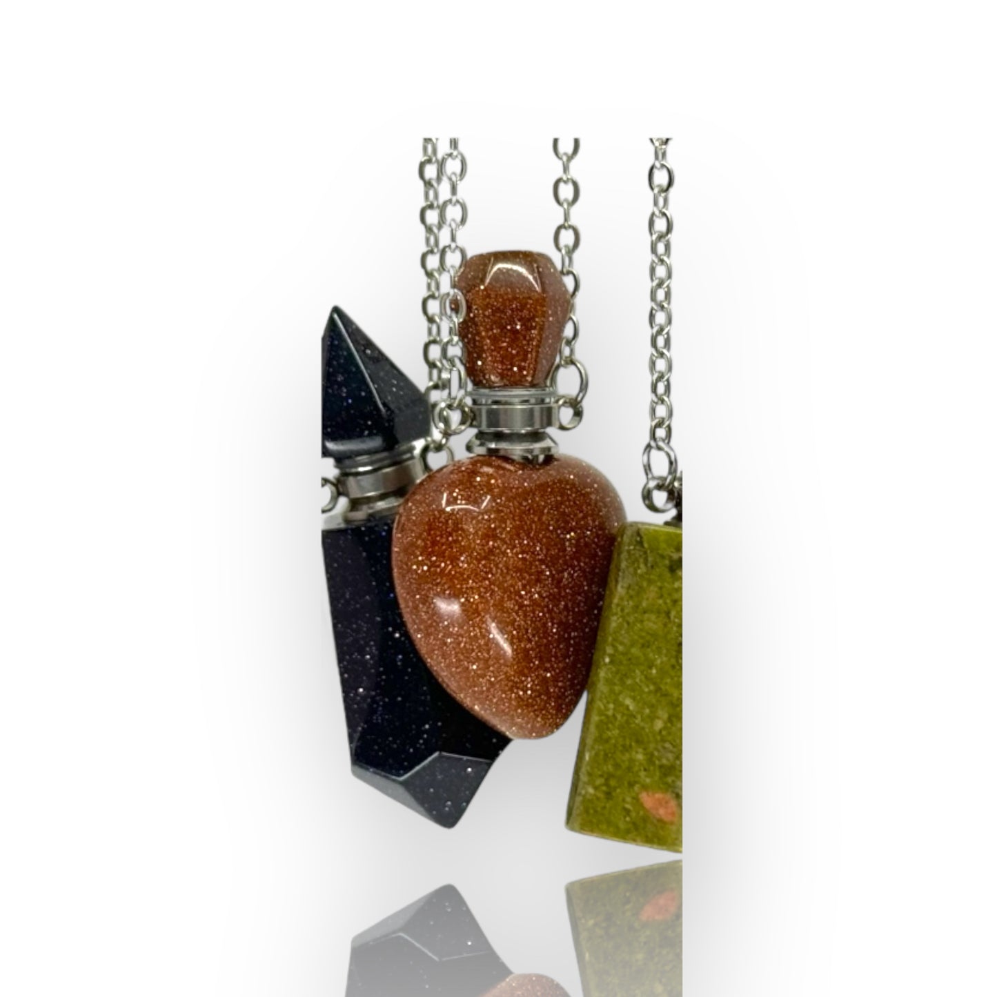 Semi Precious Stone Bottle Necklace