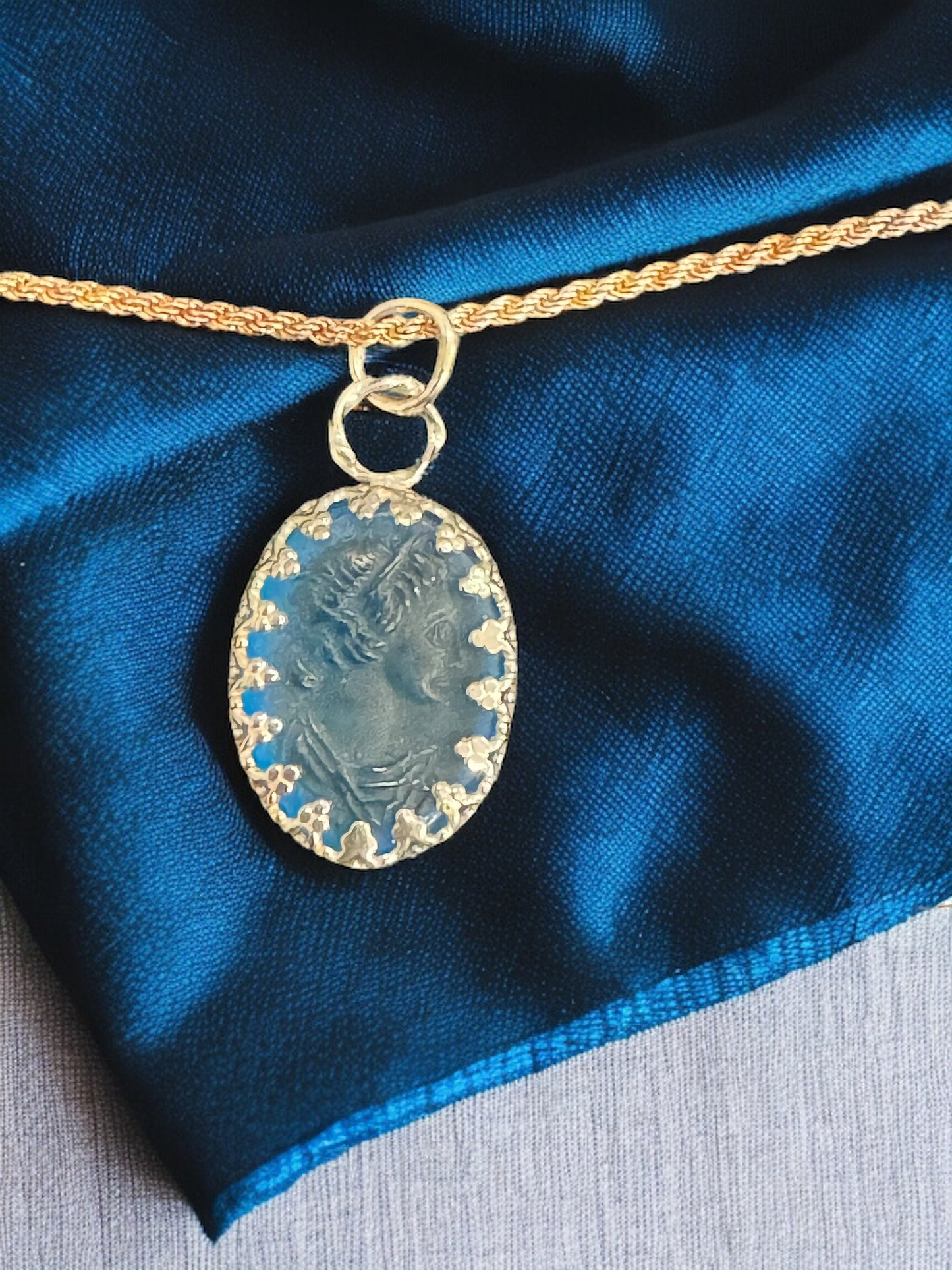 Roman Glass Intaglio Pendant