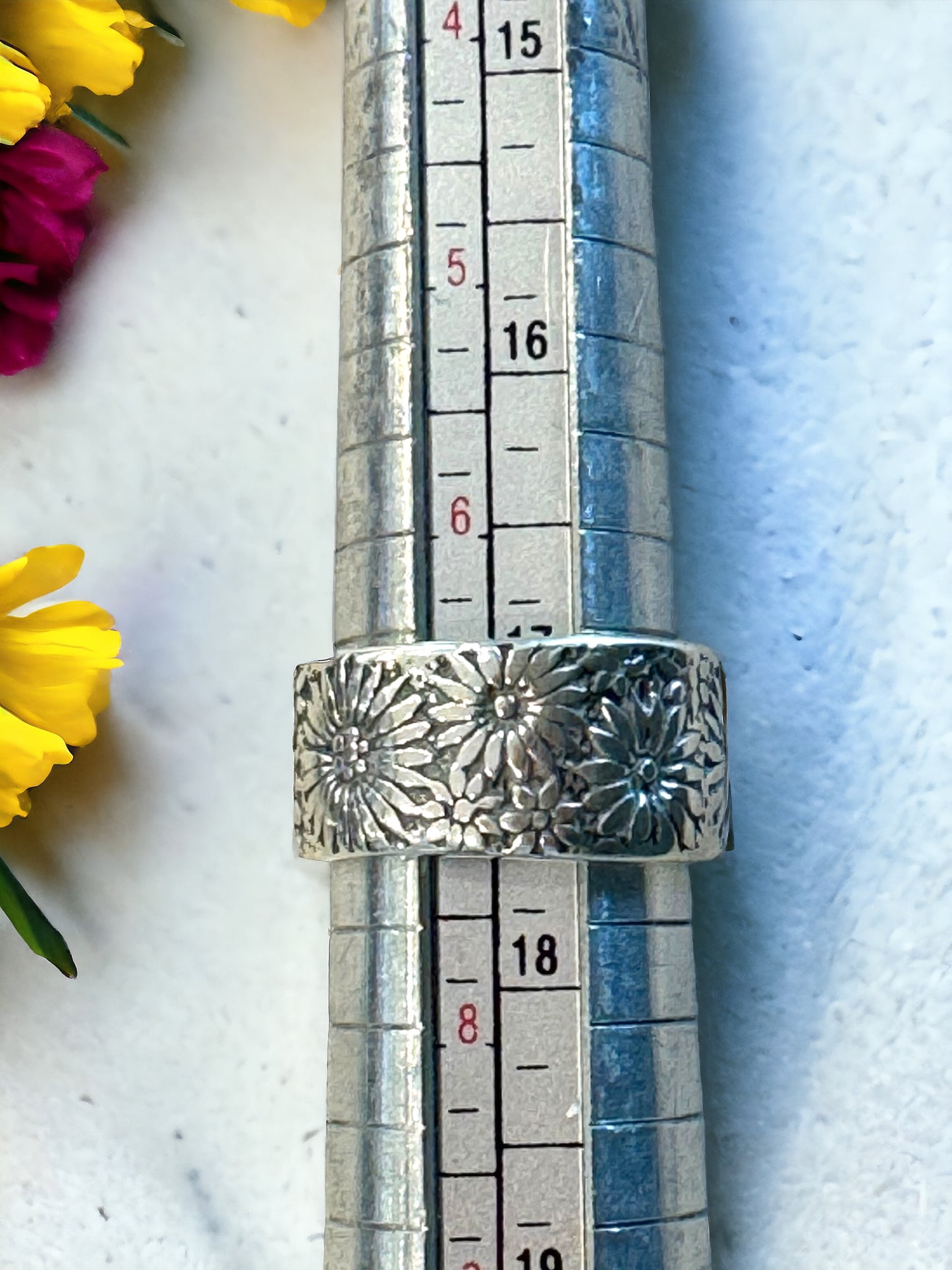 Sunflowers And Daisies Wide Band